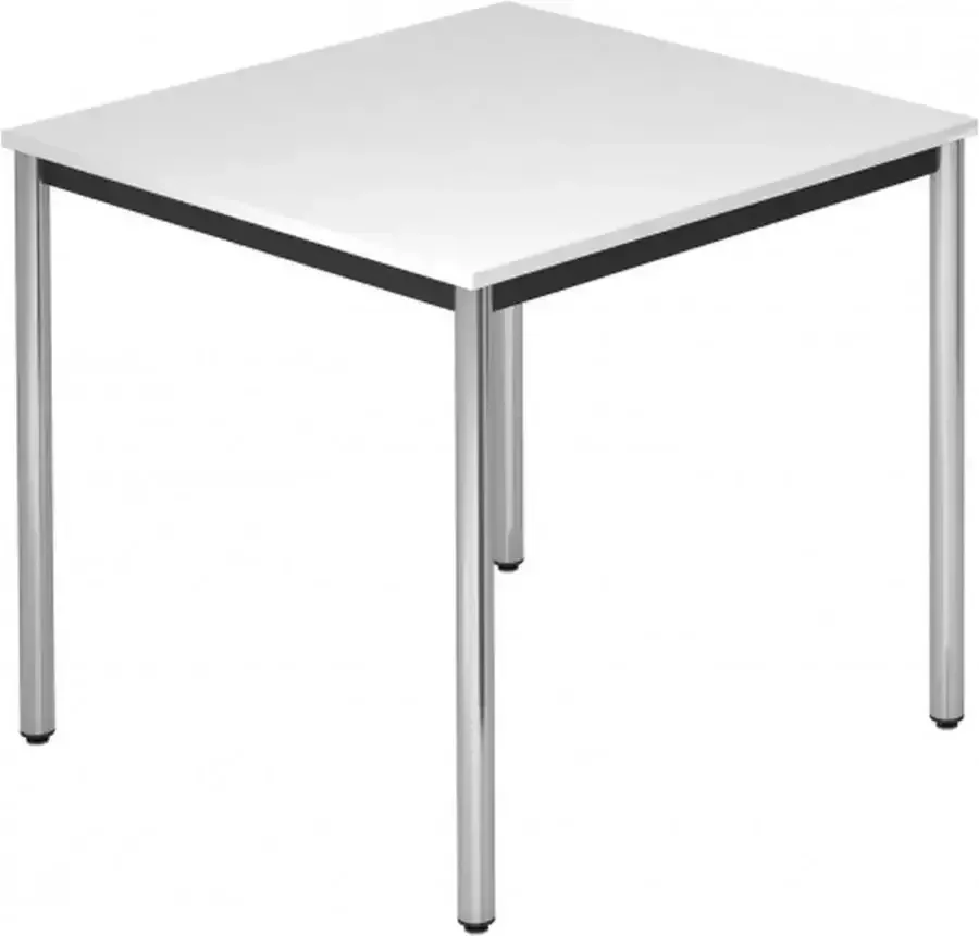 Hjh OFFICE PRO Vergadertafel Wit 80 x 80 cm Doran Dr08 C