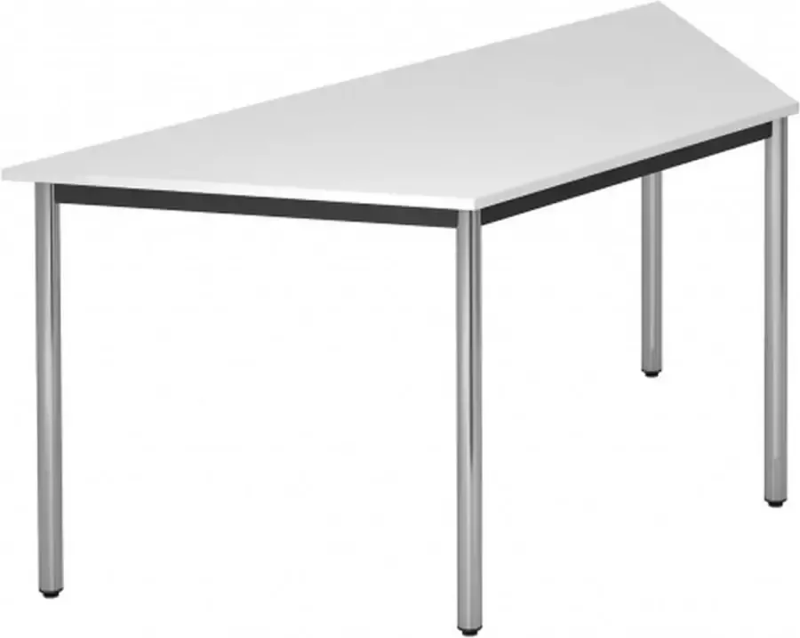 Hjh OFFICE PRO Vergadertafel Wit Chroom 160 x 69 cm Doran Drtr C