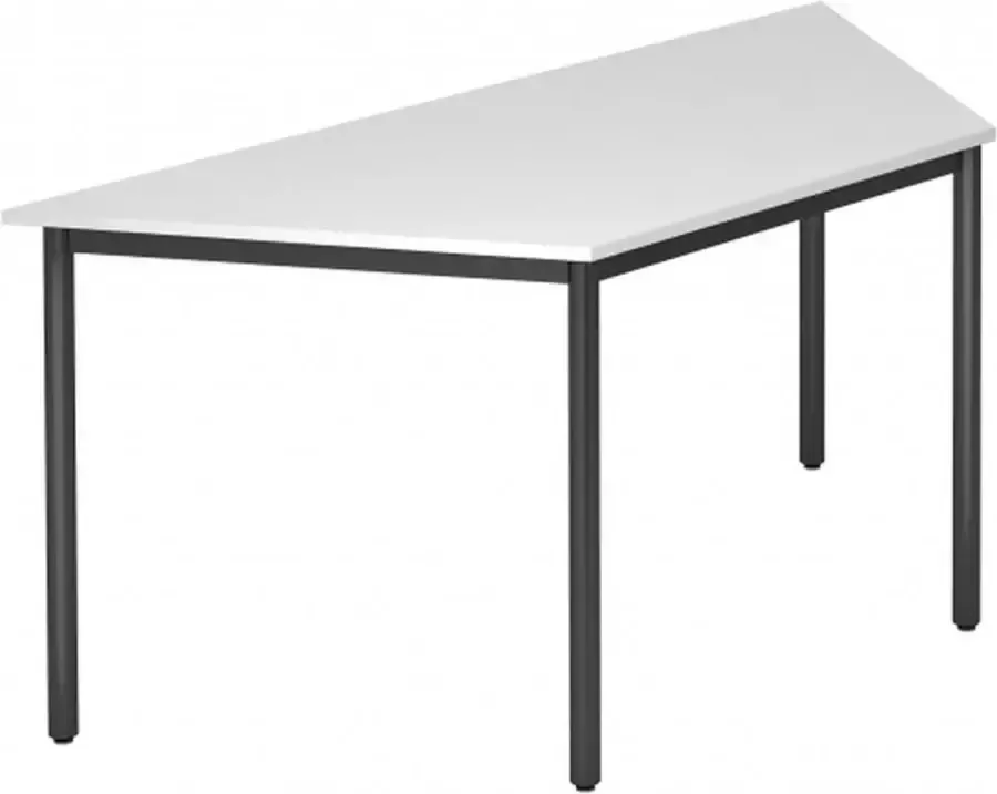 Hjh OFFICE PRO Vergadertafel Wit Zwart 160 x 69 cm Doran Drtr D