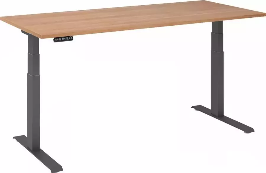 Hjh OFFICE PRO XDKB 19 G Bureau 180 x 80 Walnoot Tafelhoogte I Elektrisch in hoogte verstelbaar - Foto 2