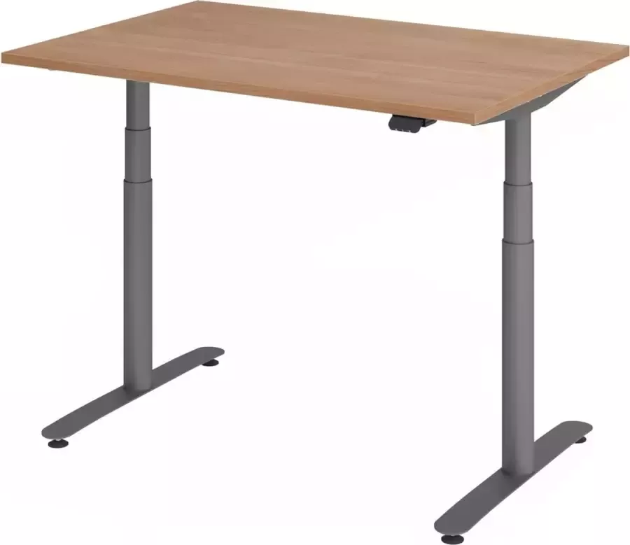 Hjh OFFICE PRO XDLR 12 G 120x80 Bureau elektrisch in hoogte verstelbaar 120x80 Walnoot Tafelhoogte I Elektrisch in hoogte verstelbaar