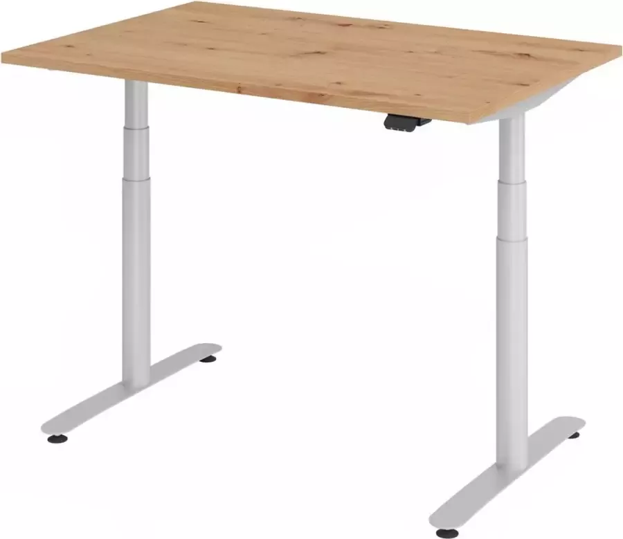 Hjh OFFICE PRO XDLR 12 S 120x80 Bureau elektrisch in hoogte verstelbaar 120x80 Knoestige Eiken Tafelhoogte I Elektrisch in hoogte verstelbaar