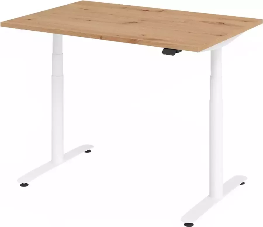 Hjh OFFICE PRO XDLR 12 W 120x80 Bureau elektrisch in hoogte verstelbaar 120x80 Knoestige Eiken Tafelhoogte I Elektrisch in hoogte verstelbaar