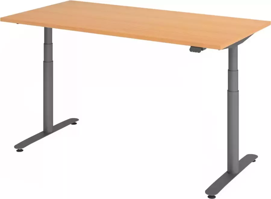 Hjh OFFICE PRO XDLR 16 G 160x80 Bureau elektrisch in hoogte verstelbaar 160 x 80 Beuken Tafelhoogte I Elektrisch in hoogte verstelbaar