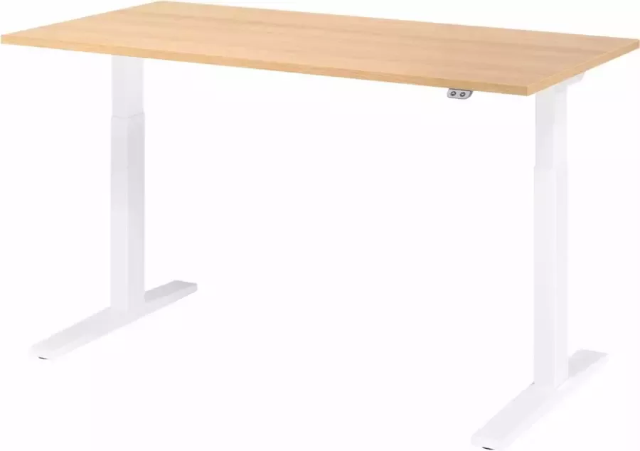 Hjh OFFICE PRO XMKA 16 W Bureau 160 x 80 Knoestige Eiken Tafelhoogte I Elektrisch in hoogte verstelbaar