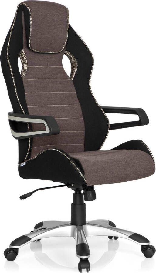 hjh office Racer Pro III Bureaustoel Stof Zwart grijs beige