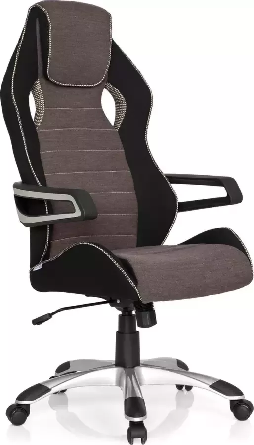 Hjh office Racer Pro III Bureaustoel Stof Zwart grijs beige