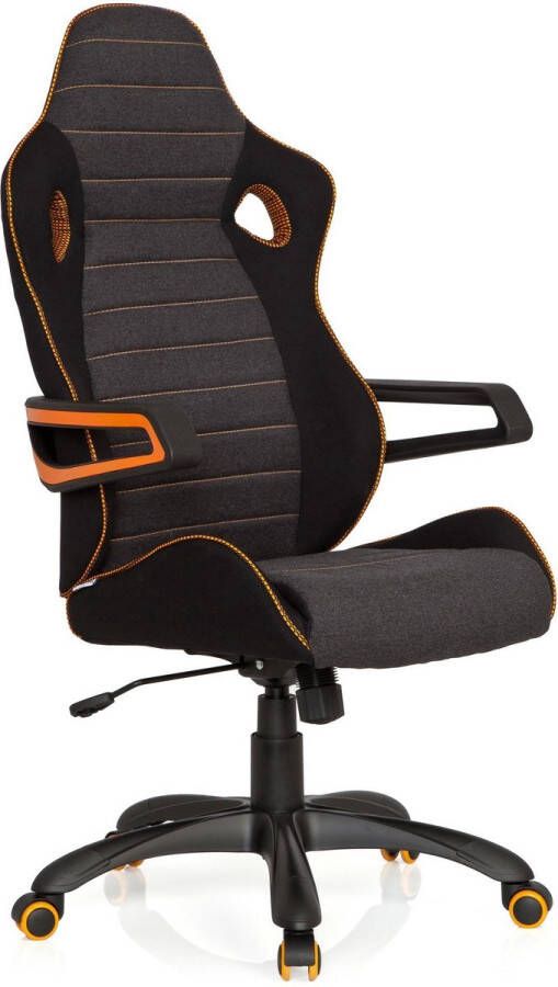 hjh office Racer Pro IV Bureaustoel Zwart grijs oranje