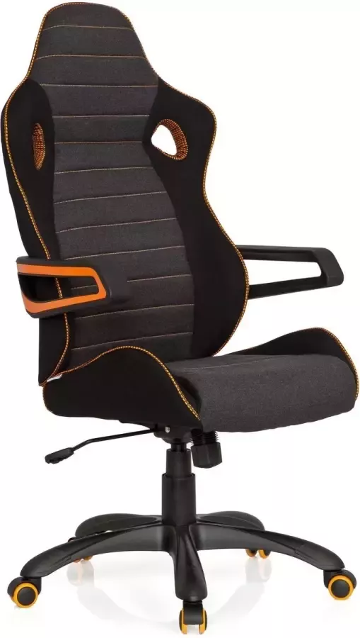 Hjh office Racer Pro IV Bureaustoel Zwart grijs oranje