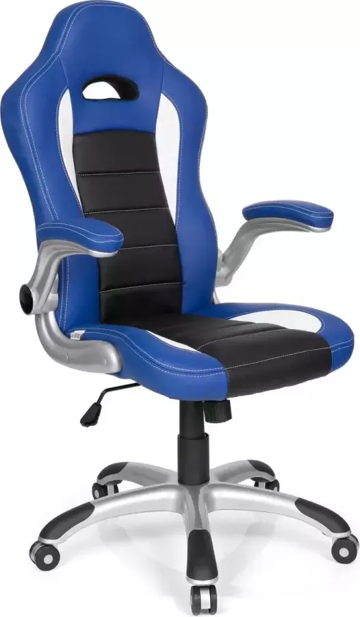 Hjh office Racer Sport Bureaustoel Gamingstoel Blauw zwart