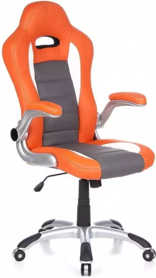 Hjh office Racer Sport Bureaustoel Gamingstoel Oranje wit