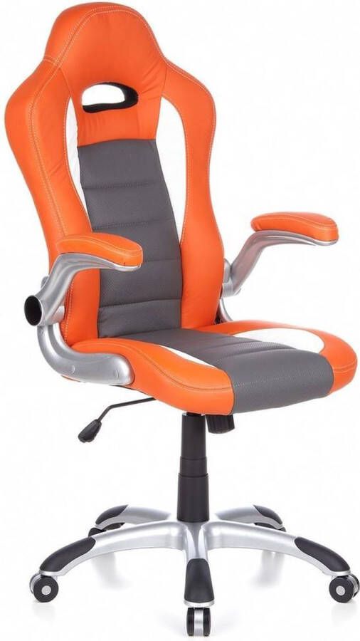 hjh office Racer Sport Bureaustoel Gamingstoel Oranje wit