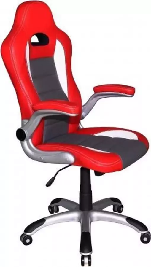 Hjh office Racer Sport Bureaustoel Gamingstoel Rood wit