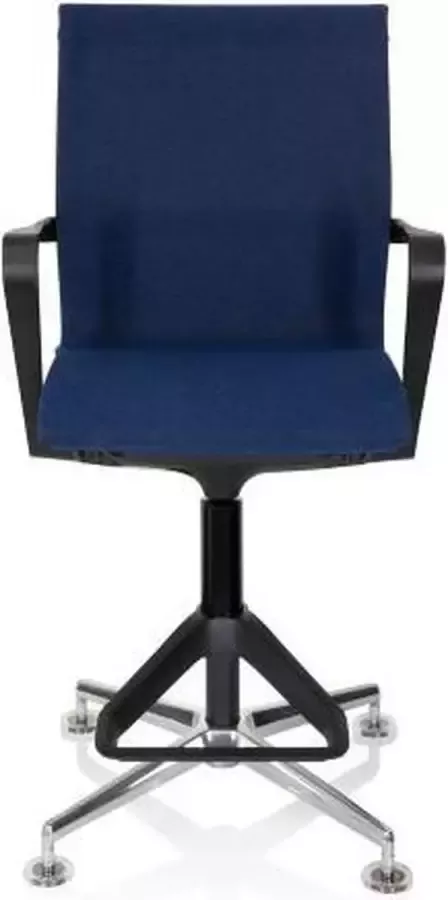Hjh office TOP Work 306 Werkstoel werkkruk verhoogde bureaustoel Donkerblauw Stof