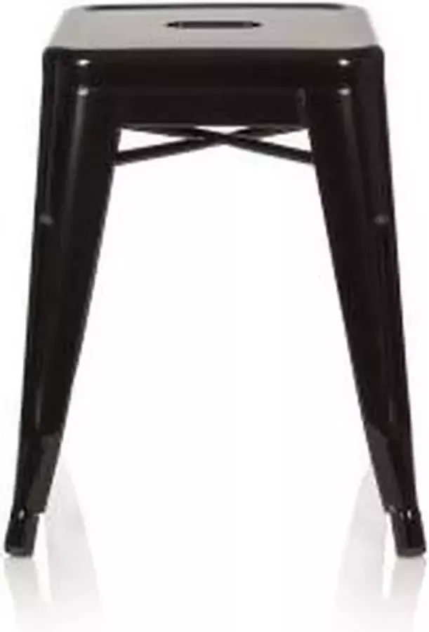 Hjh office Vantaggio Werkstoel werkkruk verhoogde bureaustoel Zwart metaal