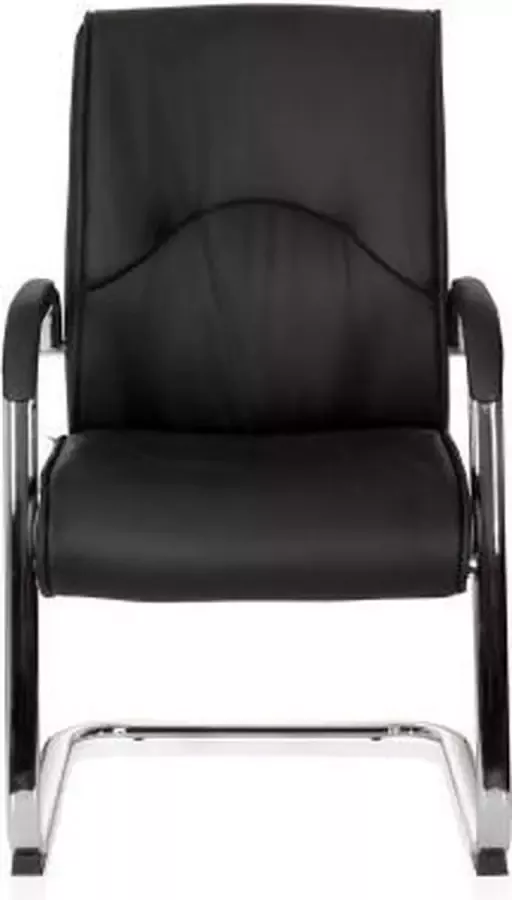 Hjh office Vergaderstoel Met Armleuning Kunstleder Zwart Sovrano V