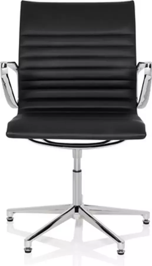 Hjh office Vergaderstoel Met Armleuning Leder Zwart Pariba V IV