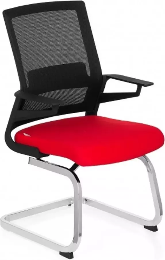 Hjh office Vergaderstoel Met Armleuning Stof Zwart Rood Inventor V