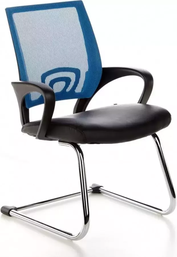 Hjh office Visto Net V Bureaustoel Vergaderstoel Netstof Zwart blauw