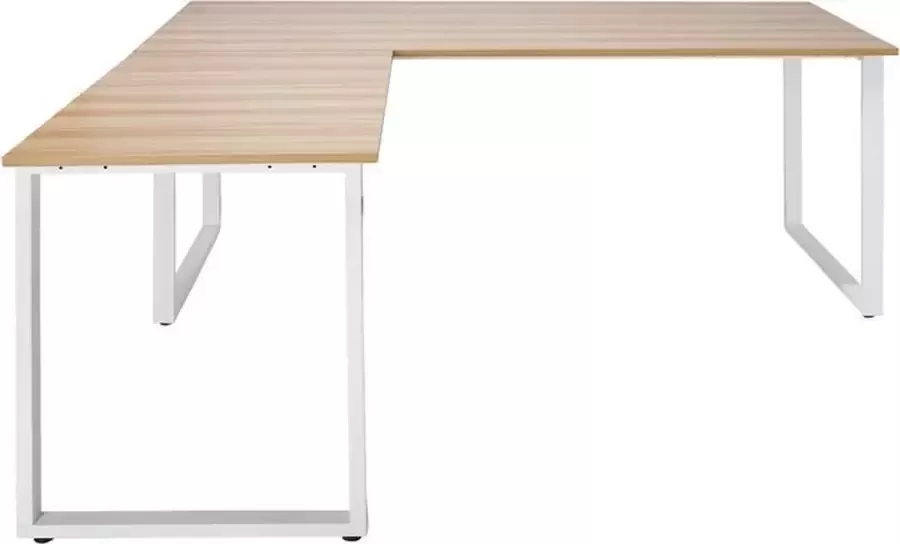 Hjh office WORKSPACE XL I 180x180 Hoekbureau Licht Eiken Wit