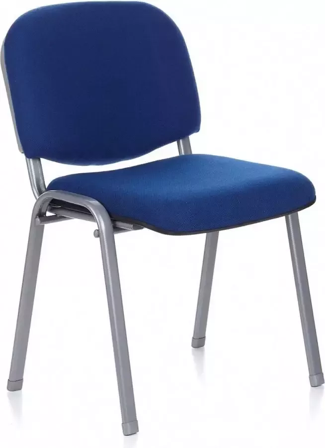 Hjh office XT 600 Bureaustoel Conferentiestoel Bezoekersstoel Blauw zilver