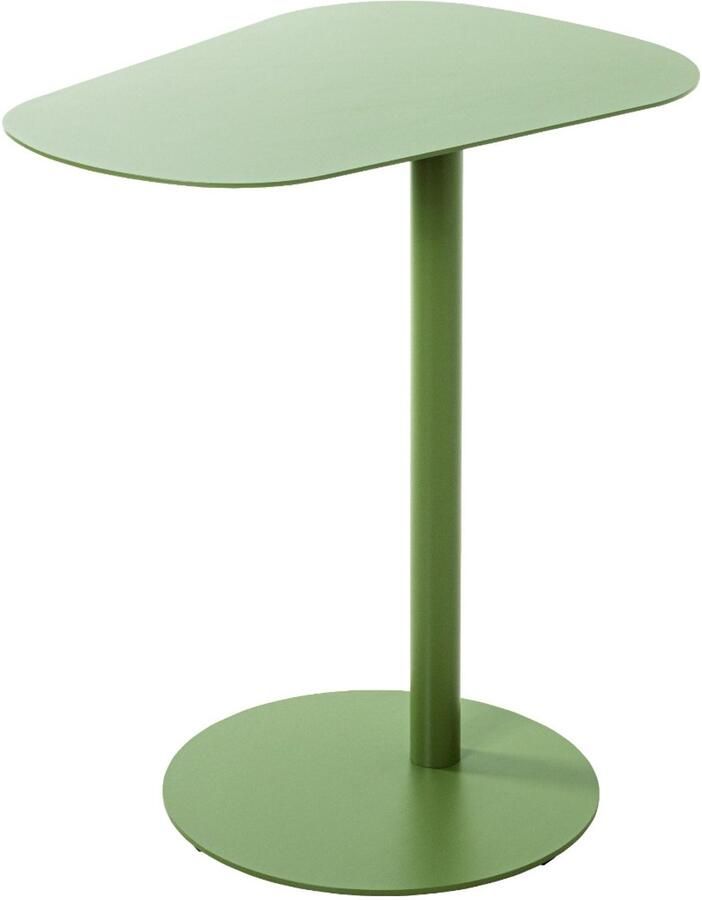 HK-Shop Tafel – Stijlvolle stalen bijzettafel – Massief metaal met groene poedercoating – Modern design – Compact formaat 53x38x60 cm