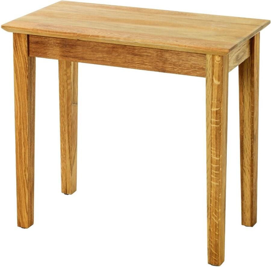 HK-Shop Tafel – Massief eiken bijzettafel – Geolied Royal Oak – Warme eikenkleur – Robuust massief hout – Compact formaat 56x30x52 cm – Tijdloos design