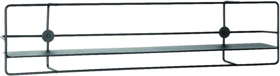 HK-Shop Boekenplank – Luxe wandplank van zwart gepoedercoat metaal – Robuust stalen design – Strak en modern – 90 cm breed – Stijlvol en ruimtebesparend