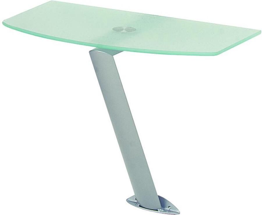 HK-Shop Boekenplank – Moderne wandplank van aluminium-glanzend staal en veiligheidsglas – Luxe uitstraling – 50 cm breed – 30 cm diep – 41 cm hoog