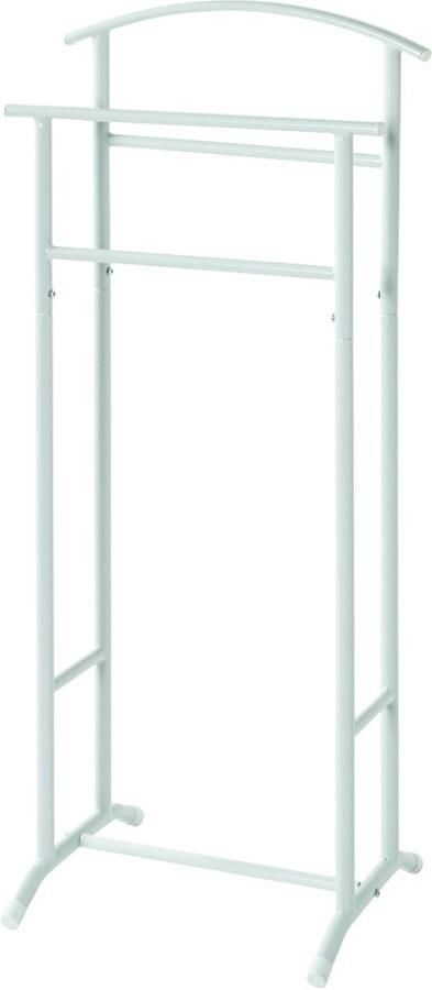 HK-Shop Dressboy – Kledingstandaard van wit gepoedercoat staal – Modern en stevig design – Ruimtelijk formaat 48x36x107 cm – Strak en fris voor elke slaapkamer