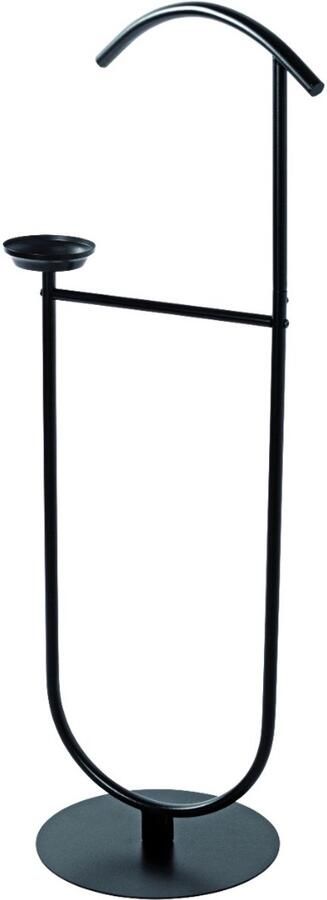 HK-Shop Dressboy – Kledingbutler – Frame van zwart geverfde stalen buis – Metalen bodemplaat – Strak industrieel design – 45 x 34 x 116 cm