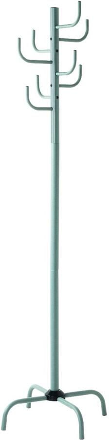 HK-Shop Kapstok – Stijlvolle staande kapstok van grijs gepoedercoat metaal – 8 ruime kledinghaken – Modern design – Hoogte 180 cm – Diameter 37 cm