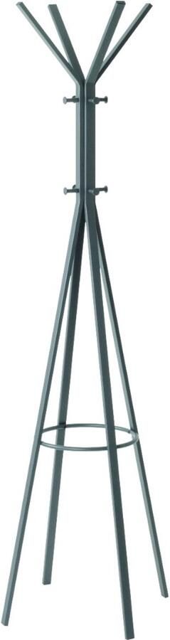HK-Shop Kapstok – Staande garderobe – Modern grijs gepoedercoat staal – 8 stevige metalen knoppen – Ruimtebesparend design – Hoogte 175 cm – Diameter 54 cm