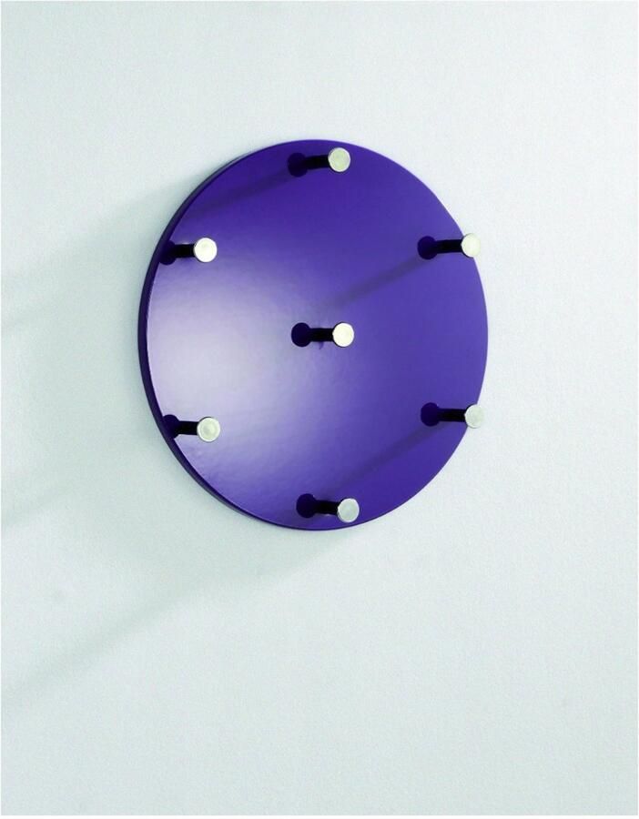 HK-Shop Kapstok – MDF hoogglans braam – Chroom kastknoppen – Modern design – Stevige kwaliteit – Sfeervolle braamkleur – Metaaldetails – Diameter 35 cm – Diepte 5 cm