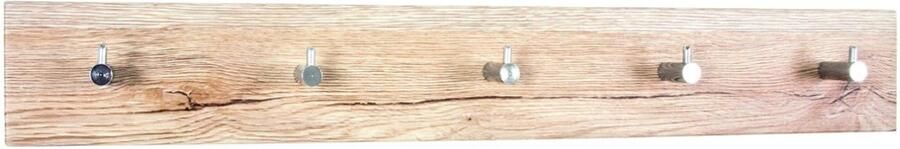 HK-Shop Kapstok – MDF decor eiken San Remo kapstokhaak verchroomd – stijlvol chroom en warm eiken – duurzaam MDF en metaal – compact formaat 57 cm breed – modern design voor elke hal