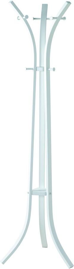 HK-Shop Kapstok – Staande kapstok met 9 metalen haken – Wit geverfd metaal – Stalen buis – Hoogte 177 cm – Diameter 45 cm – Tijdloos design