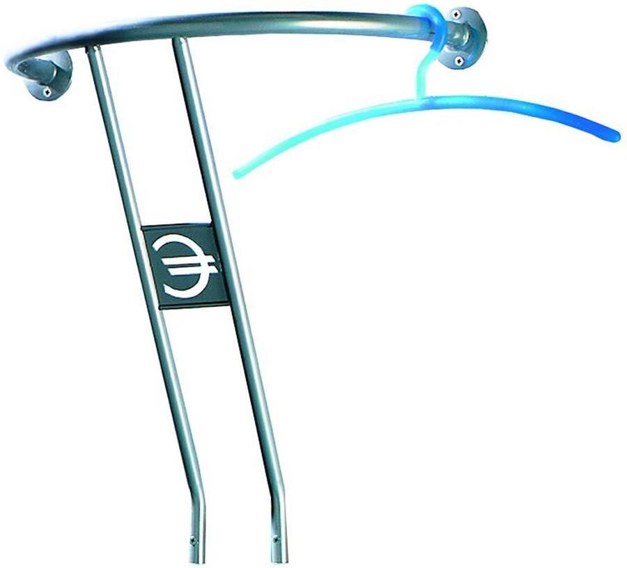 HK-Shop Kapstok – Stijlvolle wandkapstok van aluminiumkleurig metaal – Robuust gepoedercoat staal – Ruim design 54 cm breed – Modern en duurzaam – Praktisch compact 60 cm hoog