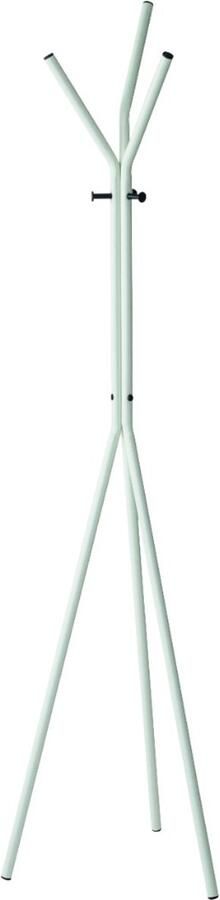 HK-Shop Kapstok – Staande kapstok van wit en zwart gepoedercoat metaal – Modern design – 4 stevige kledingknoppen – Hoogte 178 cm – Diameter 46 cm – Stijlvol en ruimtebesparend