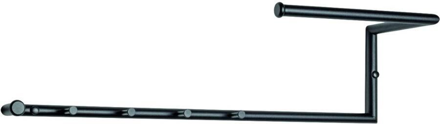 HK-Shop Kapstok – Stijlvolle wandkapstok van zwart gepoedercoat metaal – 4 robuuste kledinghaken – Industrieel design – 70 cm breed voor optimaal ophanggemak