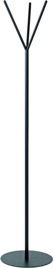 HK-Shop Kapstok – Staande kapstok van zwart gepoedercoat staal – 3 stevige kledinghaken – Robuuste massieve metalen voet – Modern en tijdloos design – Hoogte 173 cm – Diameter 35 cm – Stijlvolle blikvanger voor hal of kantoor