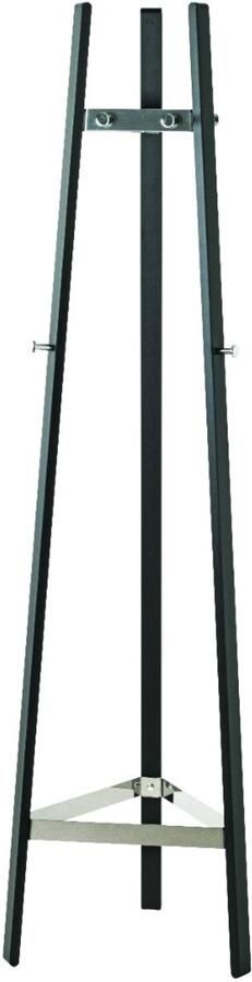 HK-Shop Kapstok – Stijlvolle metalen kapstok met 9 chromen haken – Zwart gepoedercoat staal – Modern design – Ruimtebesparend 47x47x177 cm