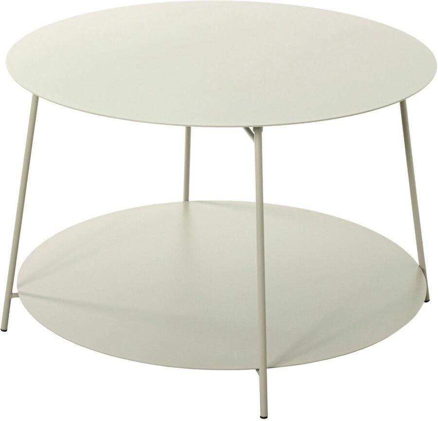 HK-Shop Tafel – ronde salontafel van gepoedercoat staal – kasjmiergrijs – modern en stijlvol design – stevig metaal – Ø65 cm – hoogte 40 cm