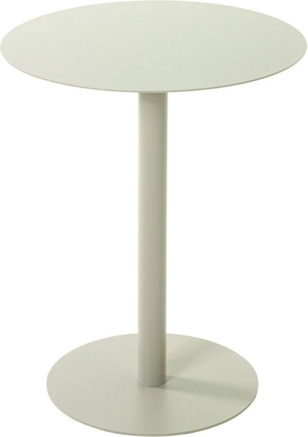 HK-Shop Tafel – Stijlvolle bijzettafel van metaal – Kasjmiergrijze poedercoating – Compact ontwerp – 50 cm hoog en 40 cm diameter