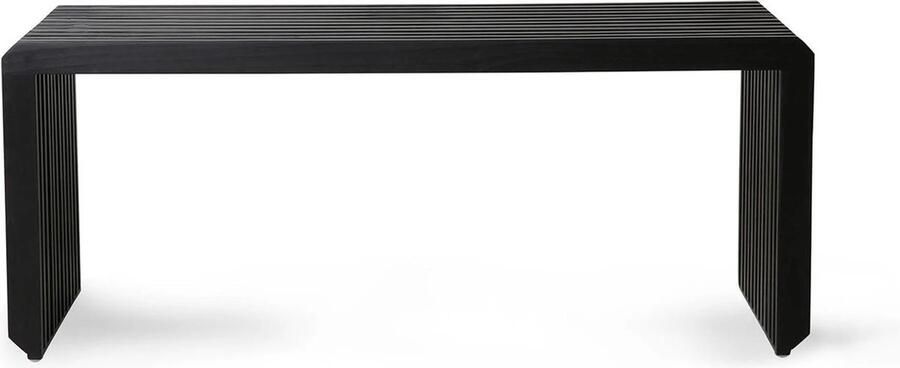 HKLIVING Slatted Bankje Zwart