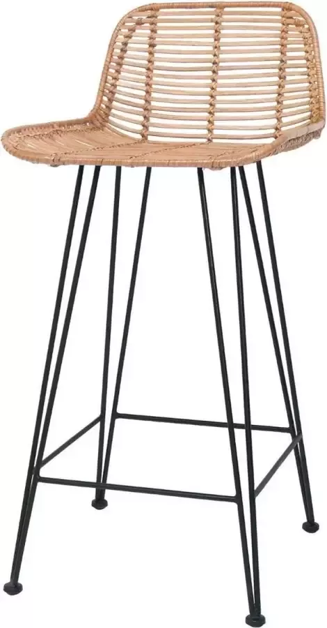 HKliving Rattan Barkruk Naturel