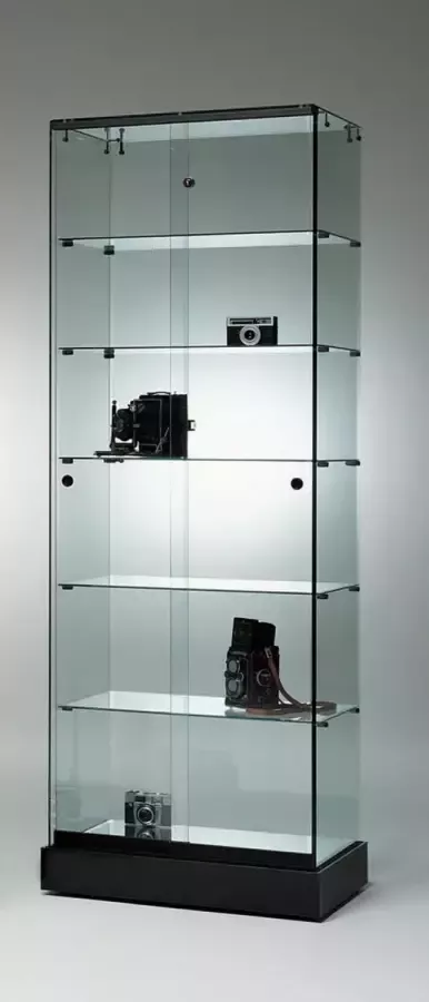 HMG Supplies Vitrine Floatline Volglas Nova 3 Z kleur zwart