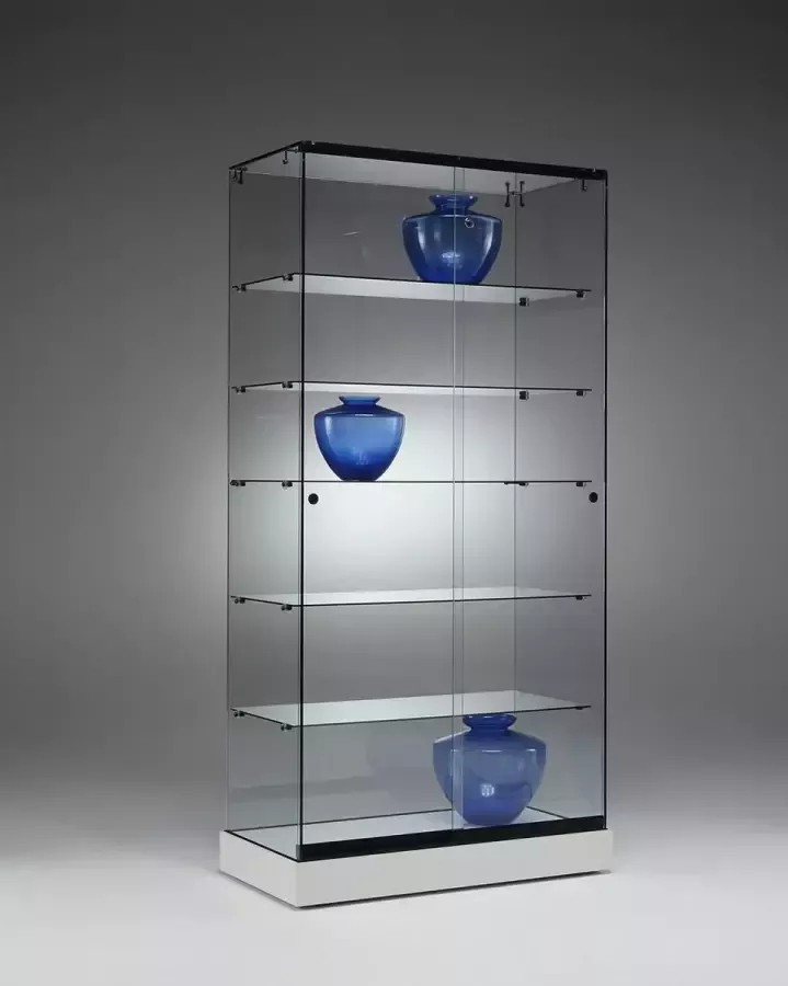HMG Supplies Vitrine Floatline Volglas Nova 6Z kleur zwart zonder verlichting