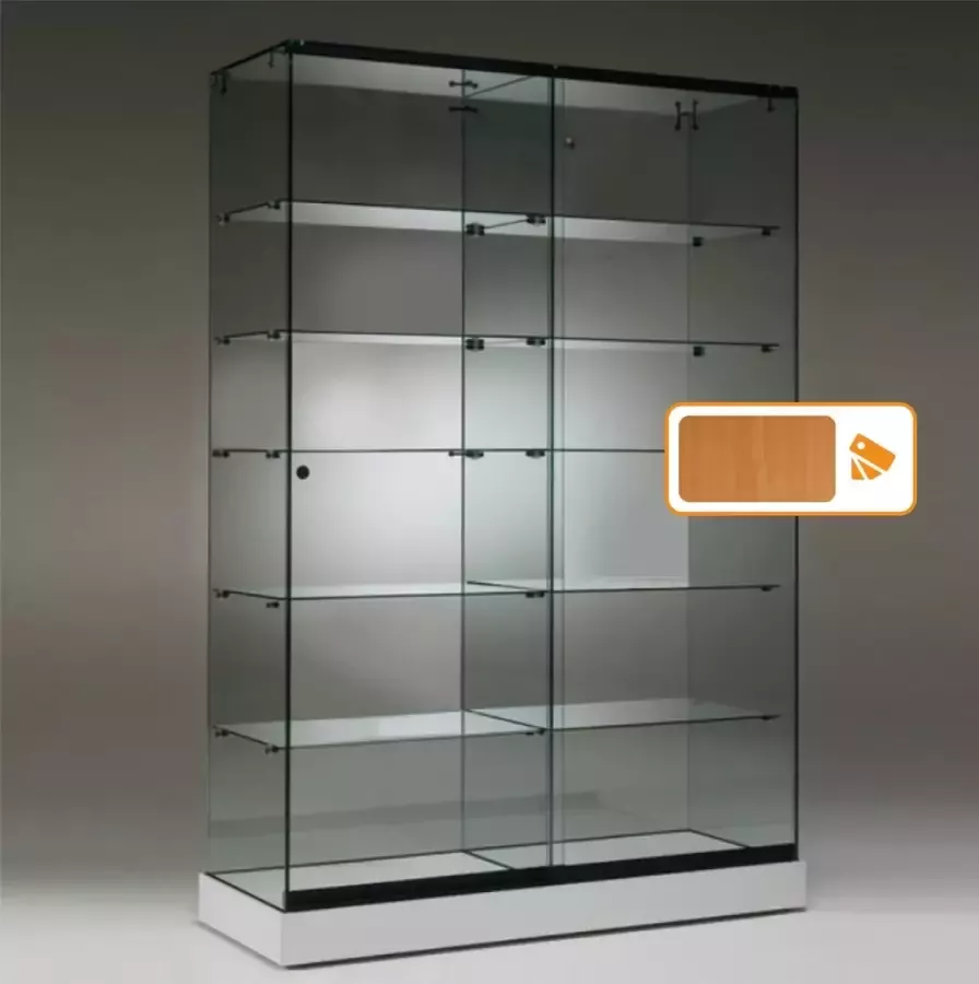 HMG Supplies Vitrine Floatline Volglas Nova 7B Beuken