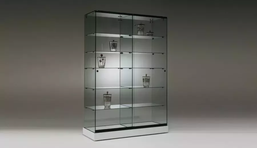 HMG Supplies Vitrine type Volglas Nova 7 wit zonder verlichting