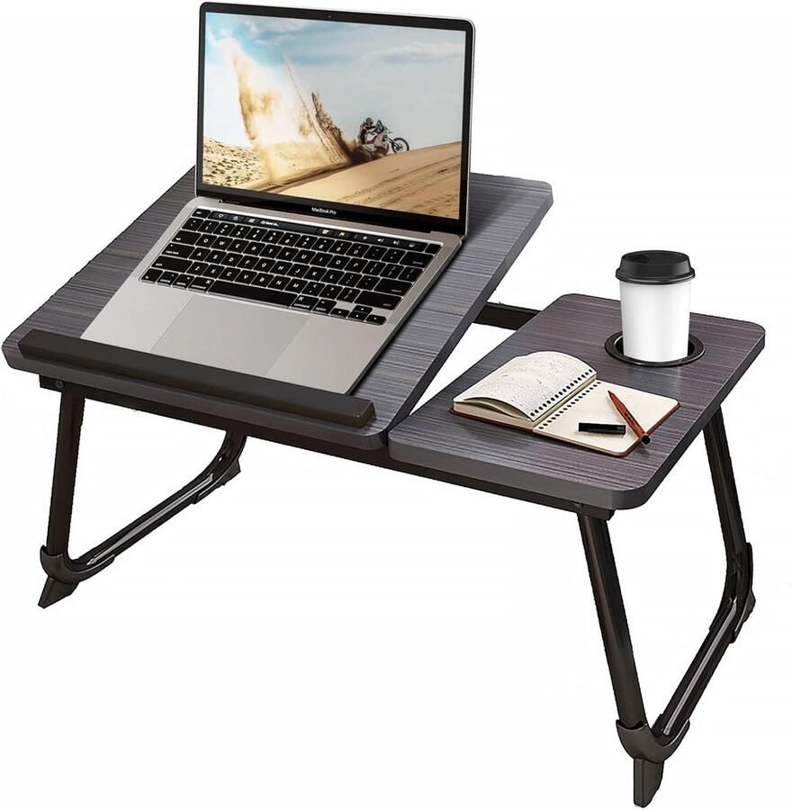 HMTM 1 Laptop Bed sofa Tafel Laptop Tafel Bank Tafel Home Bureau Ontbijt dienblad Tafel Met Bekerhouder Film In Bed Laptop Bed Frame Bed Tafel Met Vouwpoten Slaapkamer Studenten Accessoires Huishoudelijke Artikelen - Foto 2